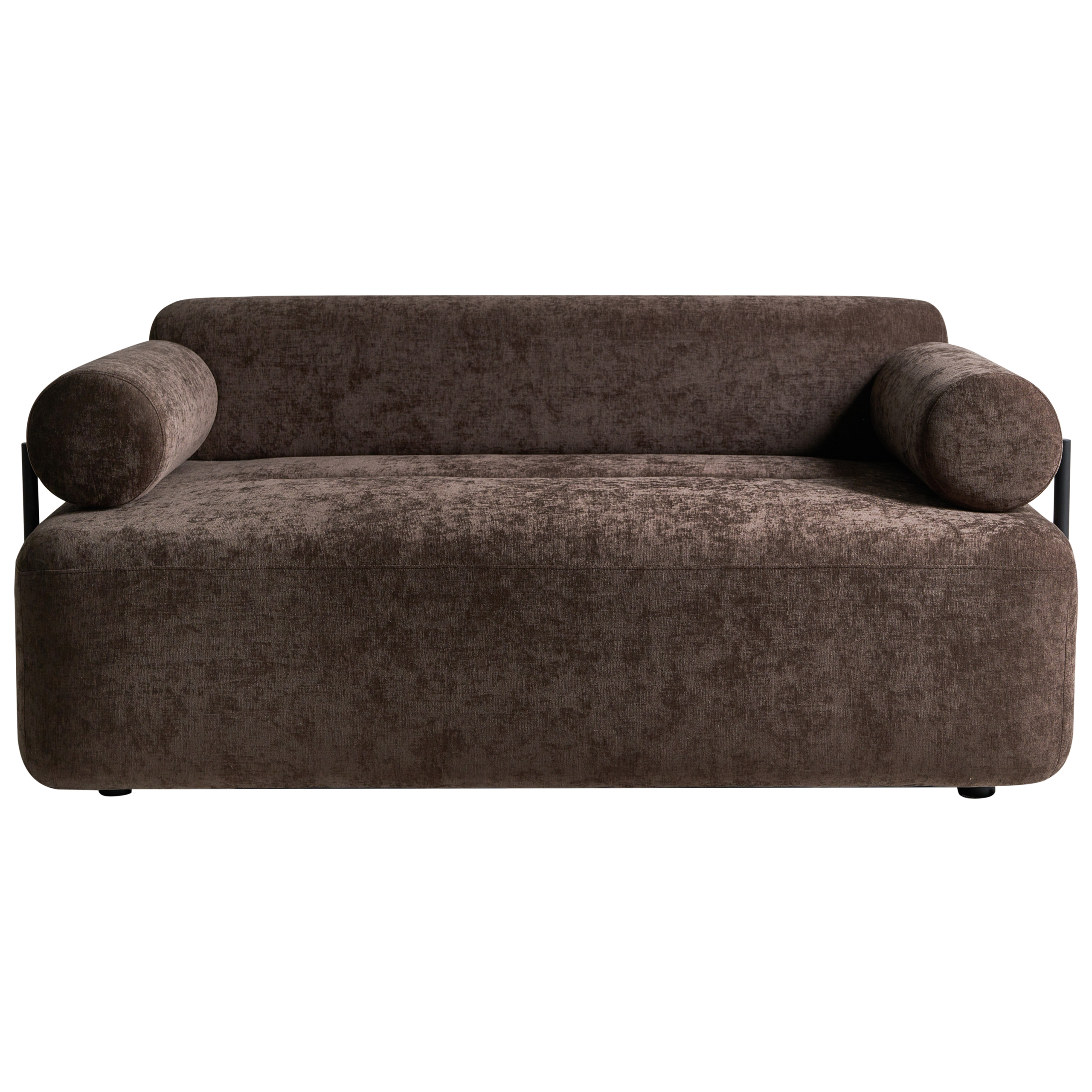Soffa 2-sits ELVA Chenille Mörkbrun