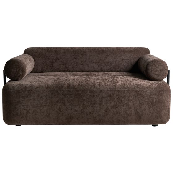 Soffa 2-sits ELVA Chenille Mörkbrun