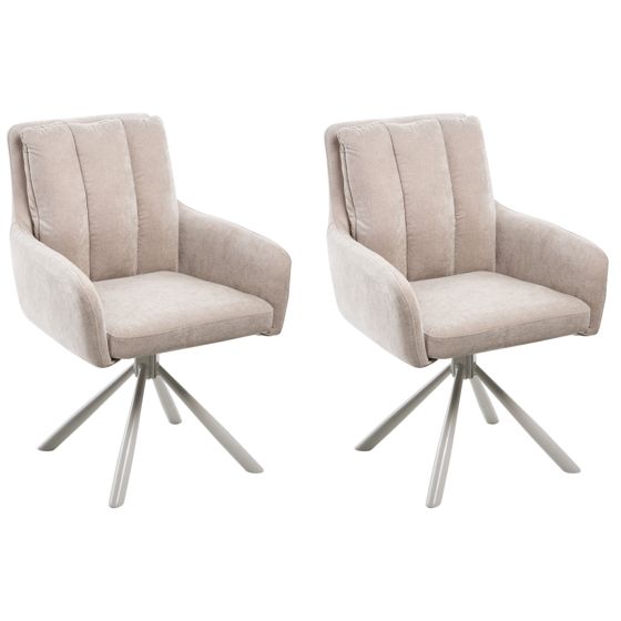 Set med 2 matstolar SARDOAL Beige
