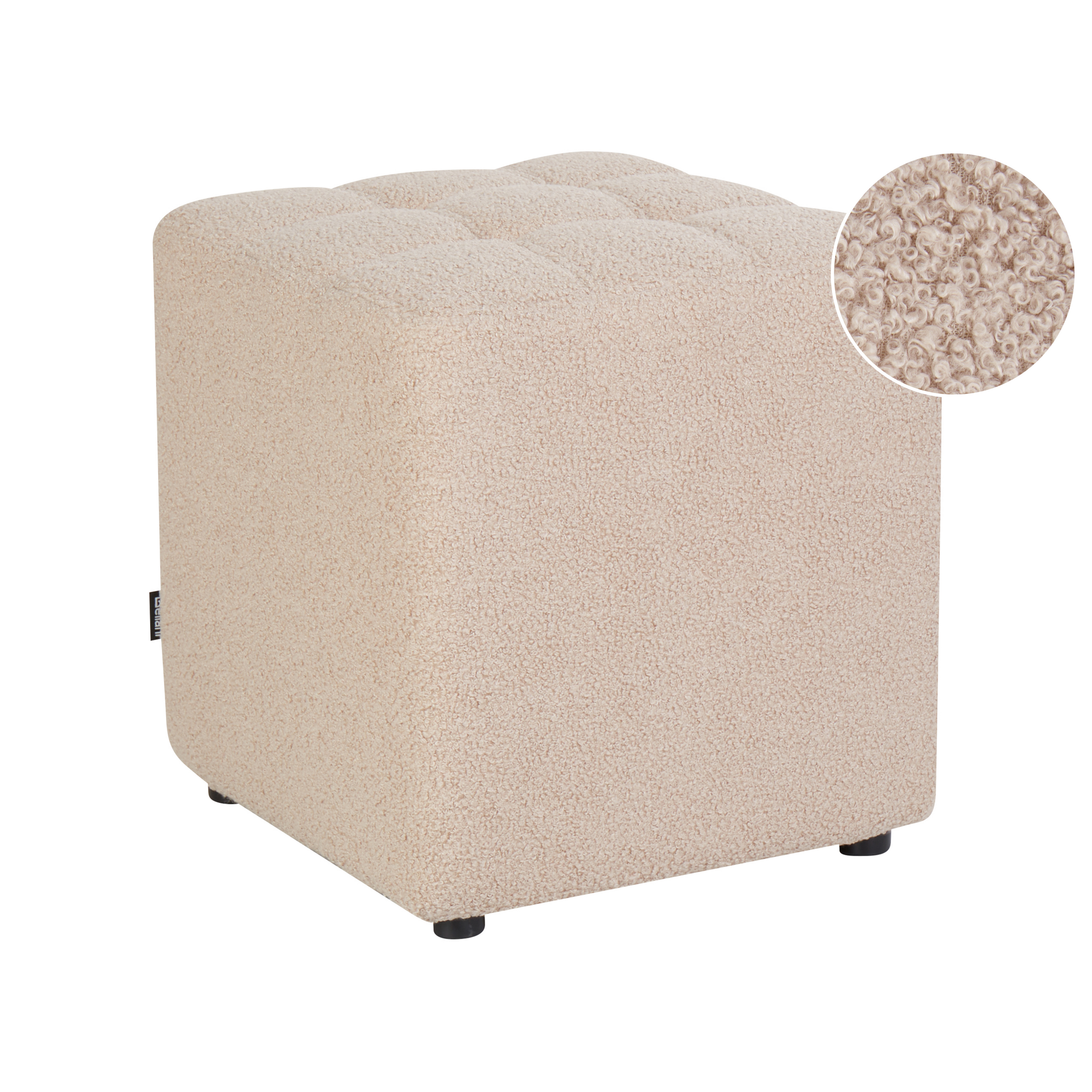 Sittpuff KANSAS Bouclé Beige