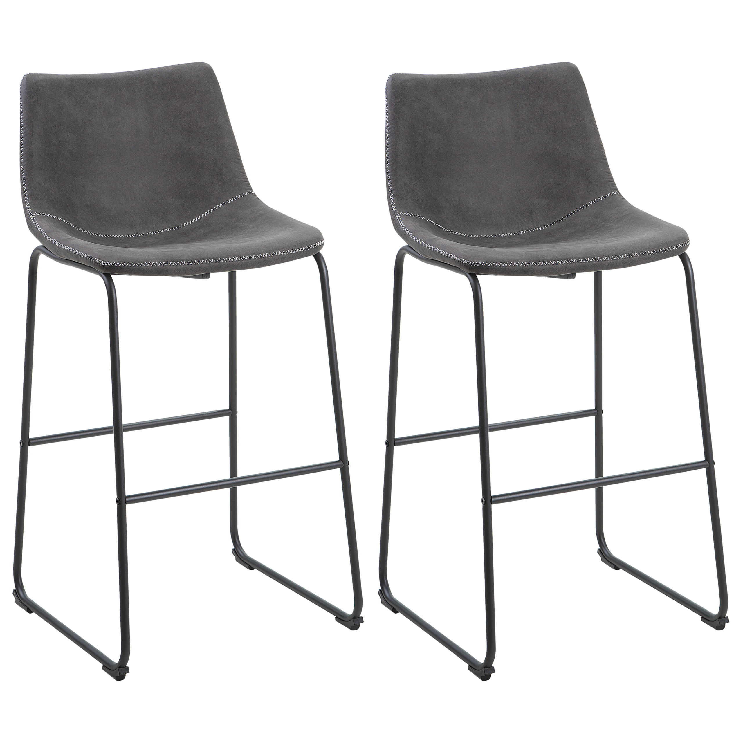Set med 2 barstolar FRANKS Grå