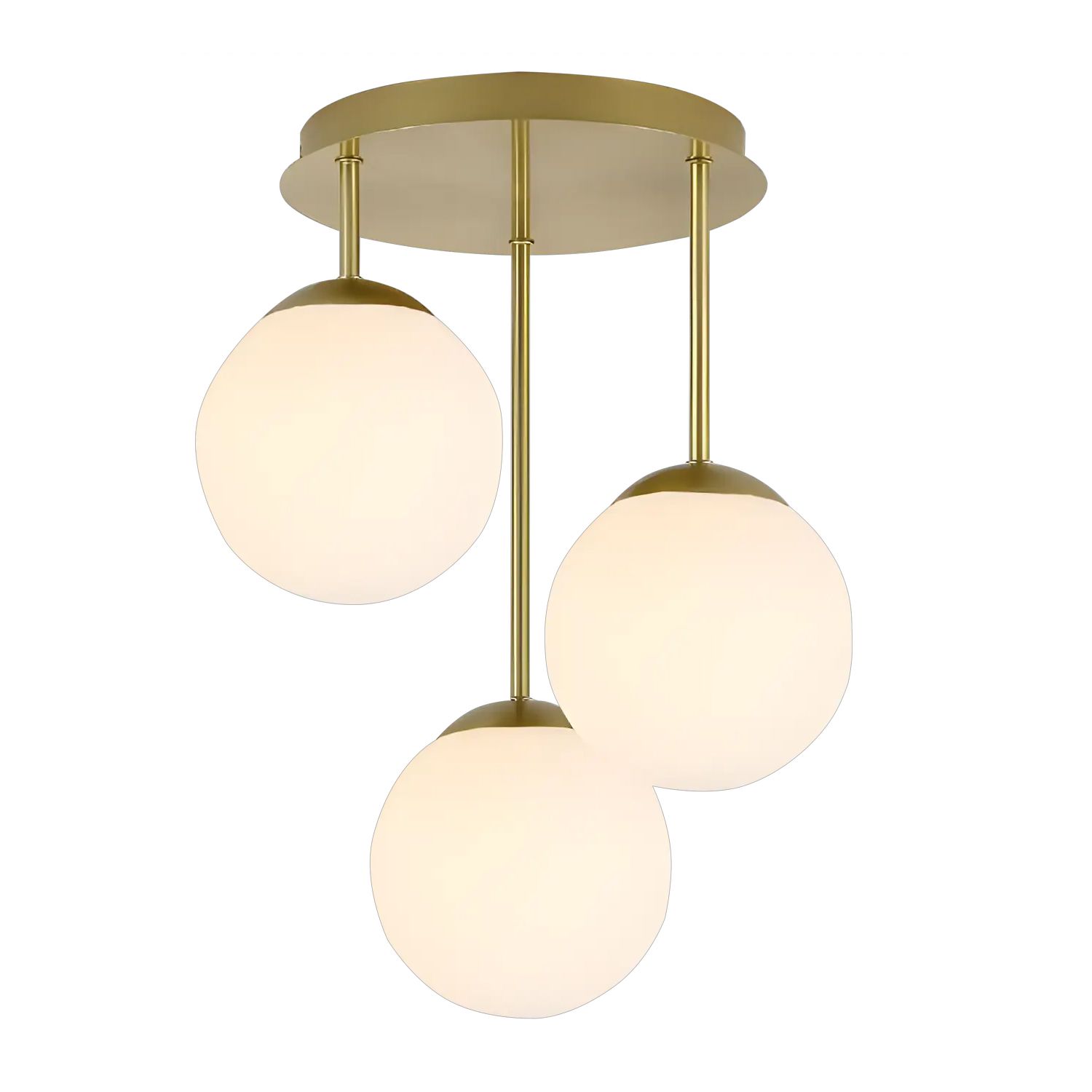Toolight Hängande taklampa APP1817-3CPR Guldvit 25x25x45cm