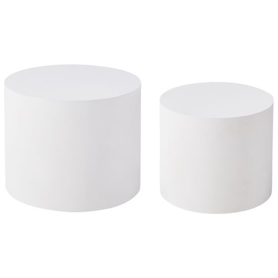 Set med 2 soffbord MANTI Vit