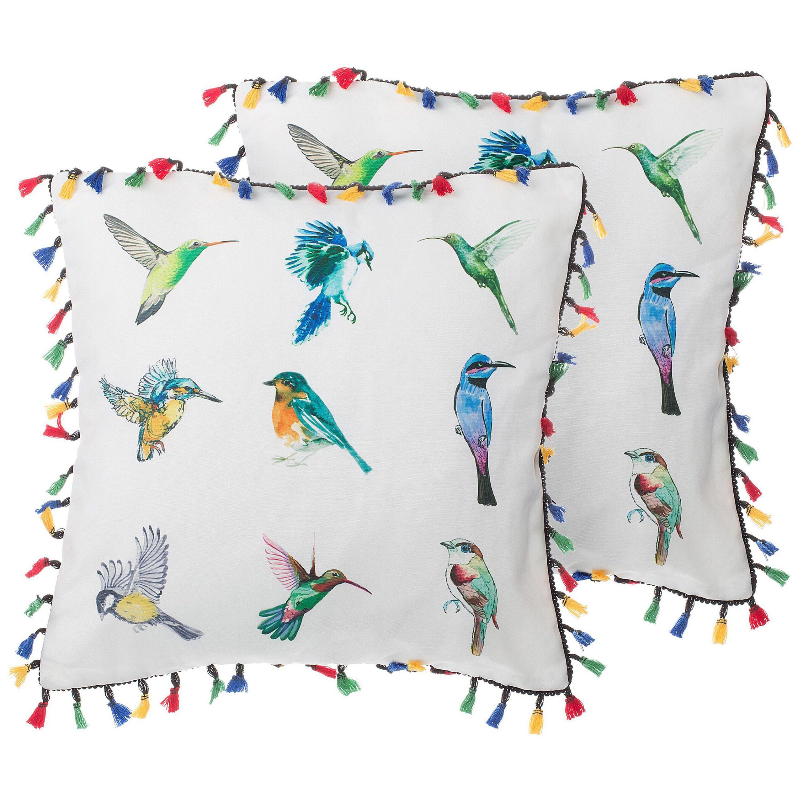 Set med 2 prydnadskuddar MALLOW 45 x 45 cm Flerfärgad