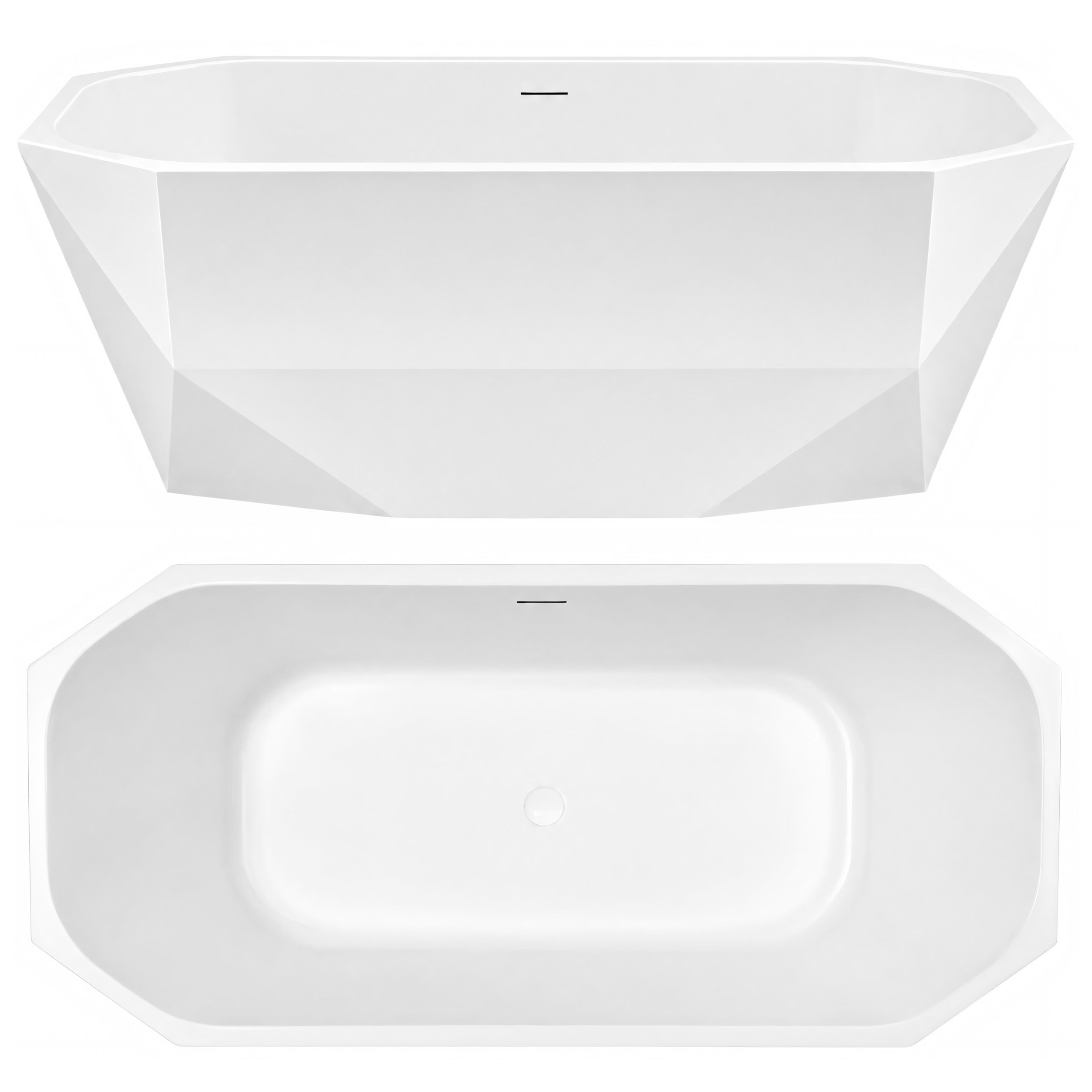 REA Fristående Badkar DIAMANTI 170 cm Vit, 170x80x58,5cm