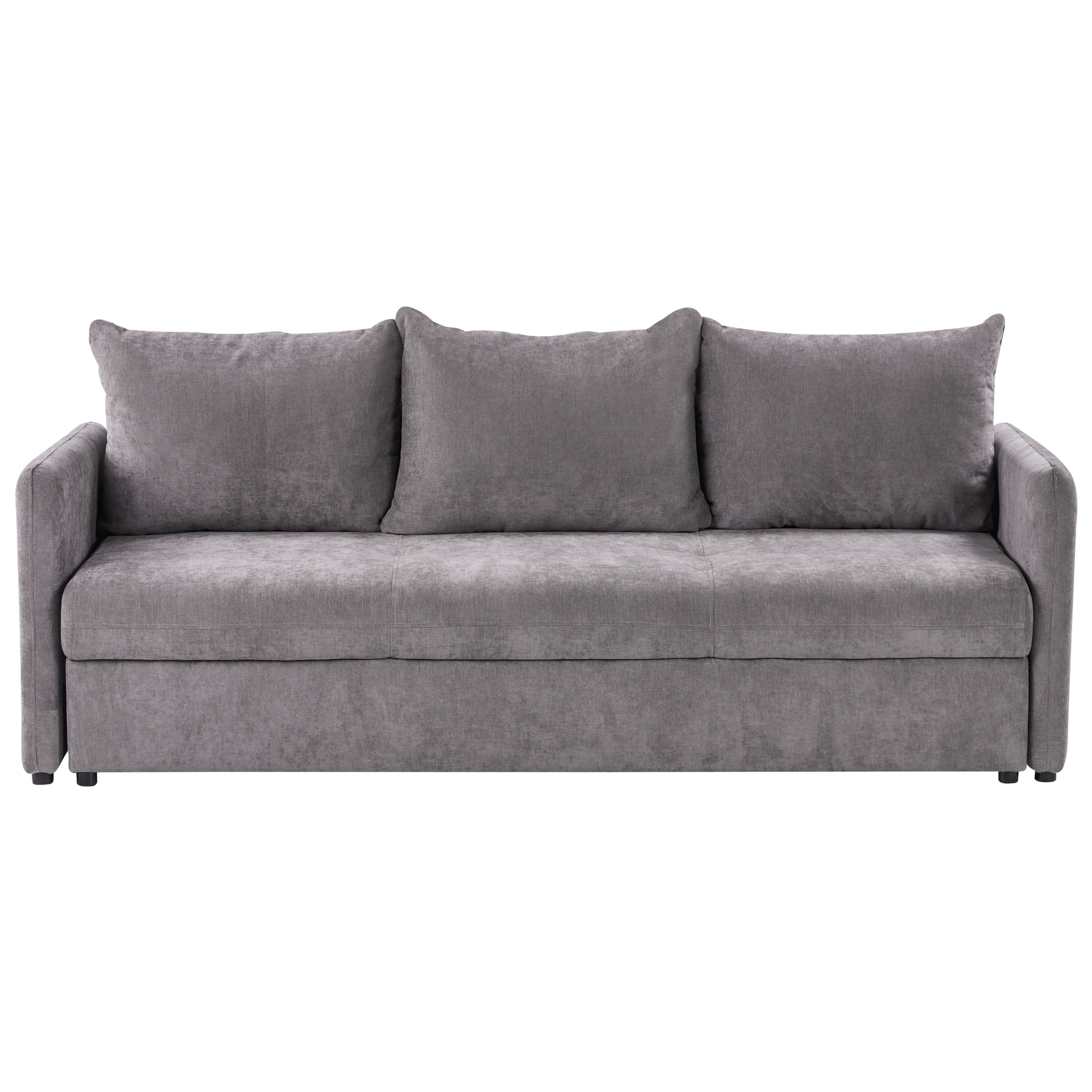 Bäddsoffa 3-sits HOLSEN med förvaring Chenille Taupe