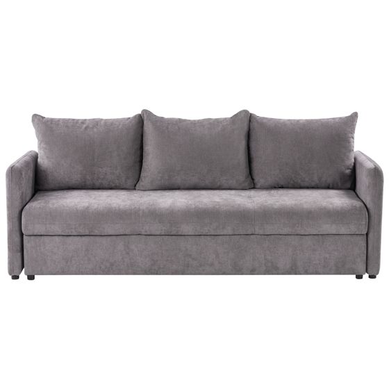 Bäddsoffa 3-sits HOLSEN med förvaring Chenille Taupe