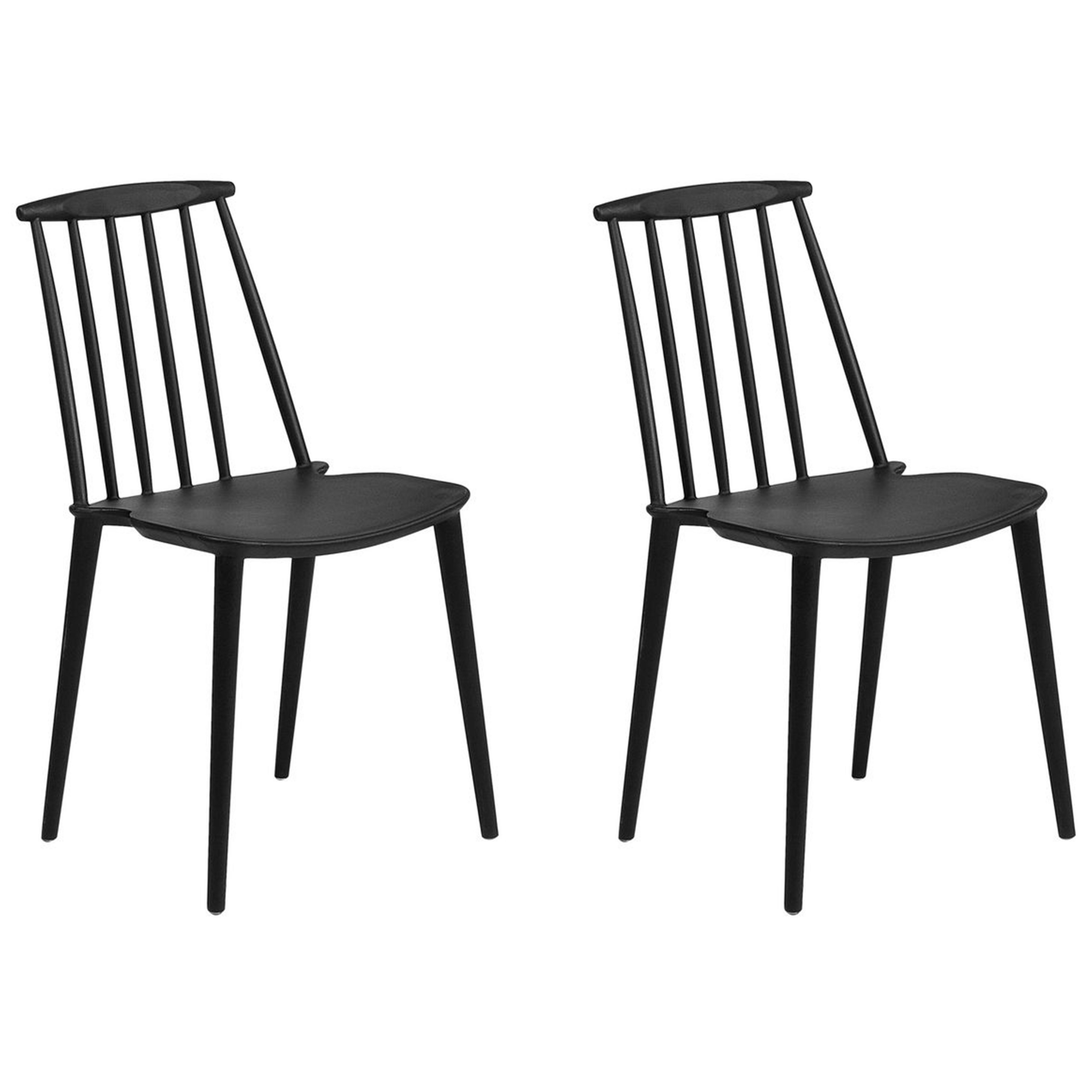 Set med 2 matstolar VENTNOR Svart