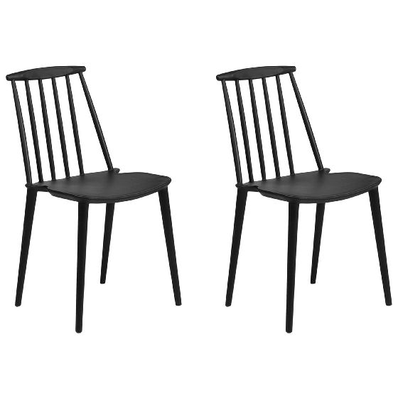 Set med 2 matstolar VENTNOR Svart