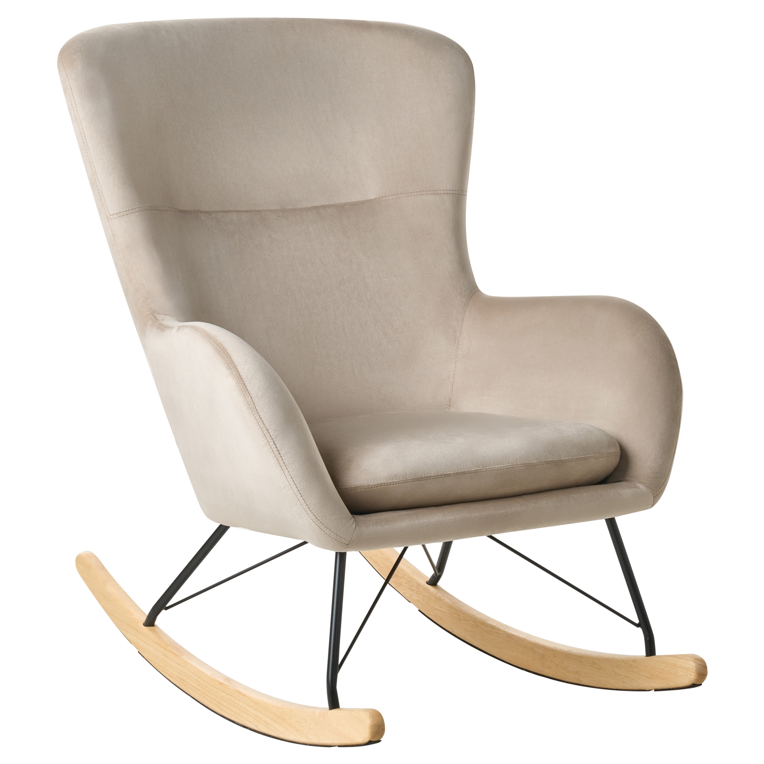 Gungstol ELLAN Sammet Beige