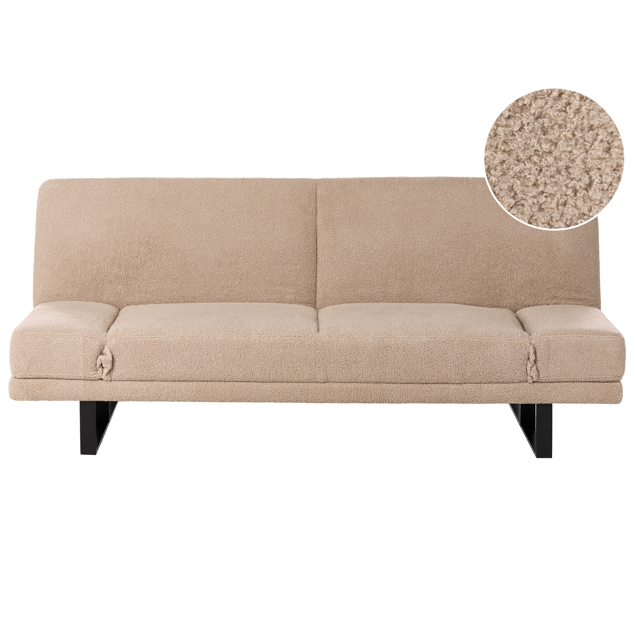 Bäddsoffa 2-sits YORK Bouclé Beige