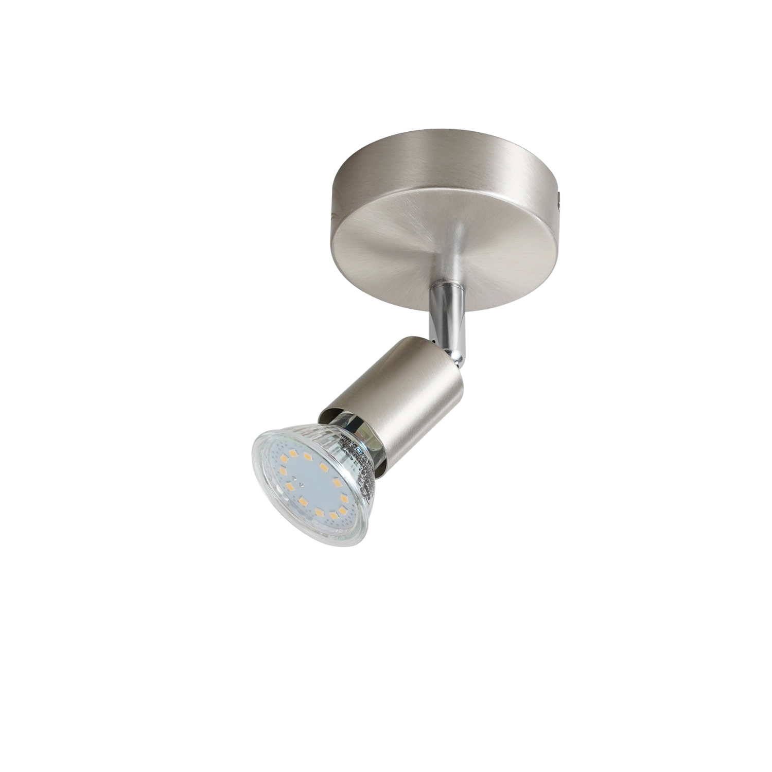 NETTLIFE modern LED-takspotlight GU10 330° roterbar vägglampa i rostfritt stål för vardagsrum utan glödlampa