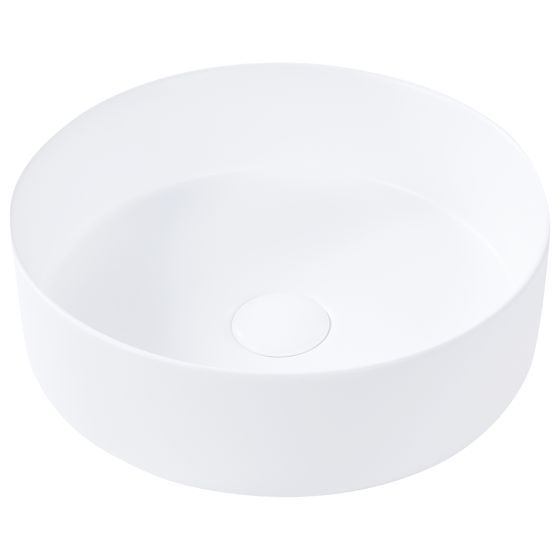 Tvättställ för bänkskiva CALIG ⌀ 36 cm Keramik Off-White