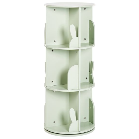 Roterande bokhylla CANEY 94 cm Ljusgrön