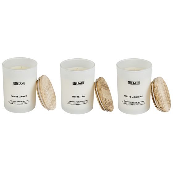 Doftljus 3-pack SIMPLICITY Sojavax Friska doftnoter Blommiga doftnoter