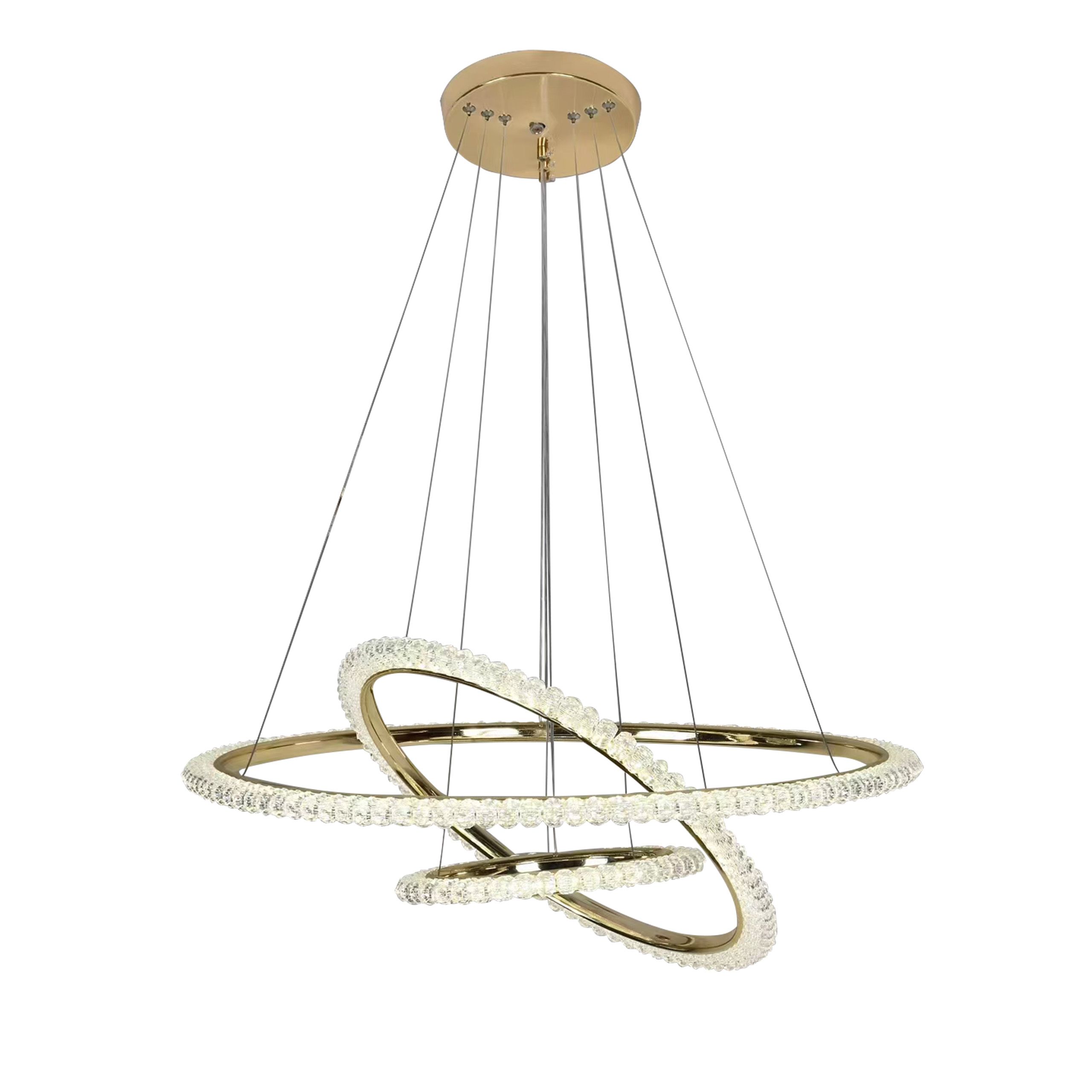 Toolight Hängande taklampa LED G036-CP Guld 30x65x30cm