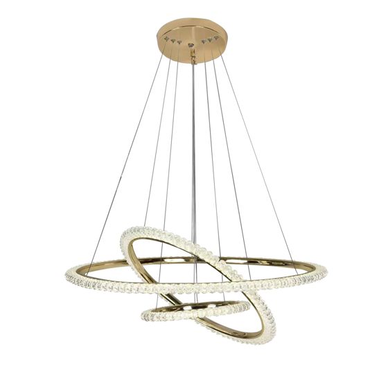 Toolight Hängande taklampa LED G036-CP Guld 30x65x30cm