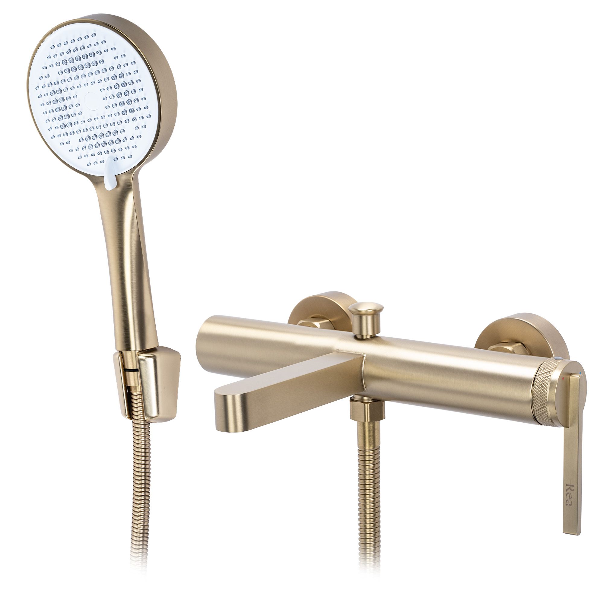 REA badkarsblandare JS-703703BG , Borstat guld, 20,5x27,5x6cm