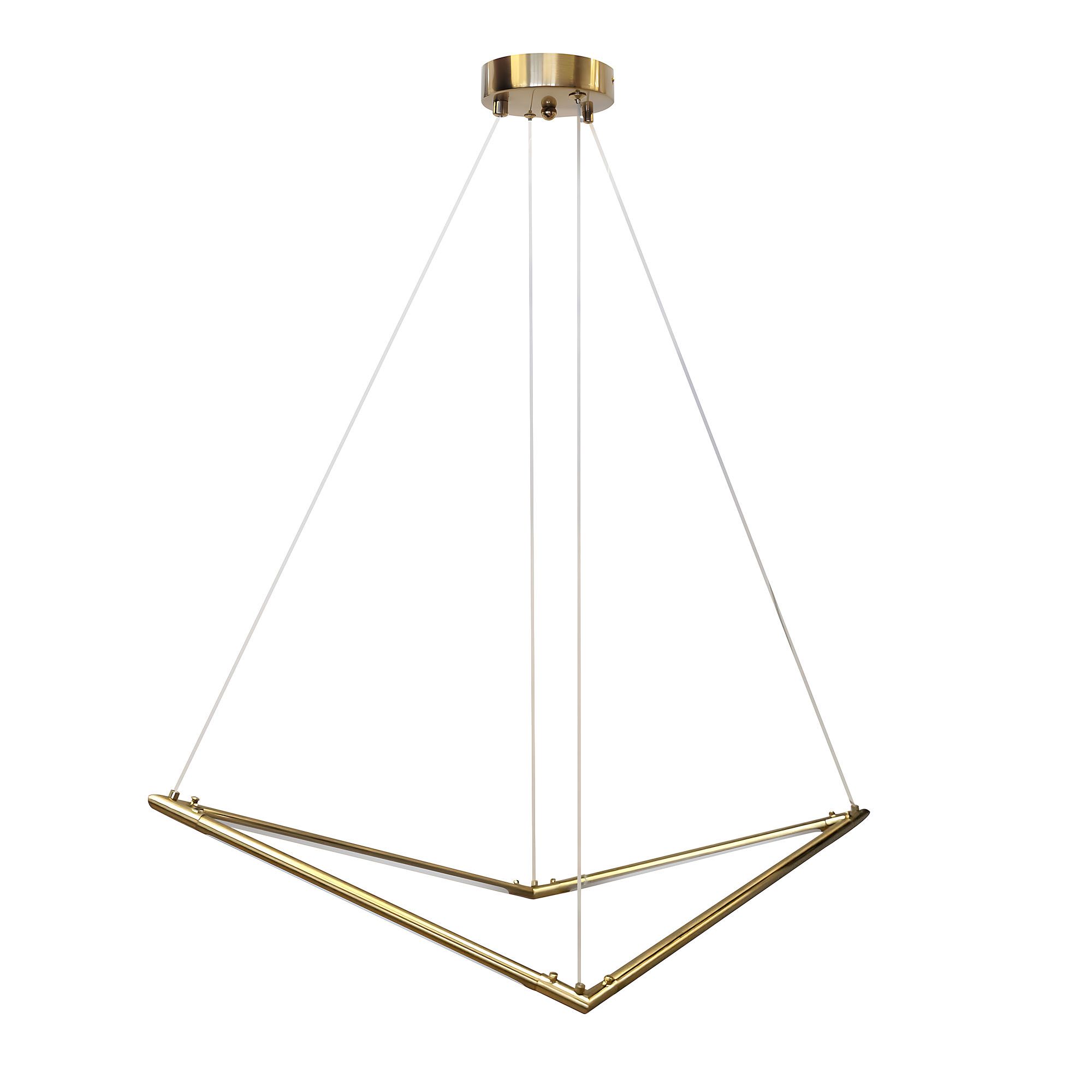 TOOLIGHT hängande taklampa APP1776-CP LED Borstat guld 83x57x95cm