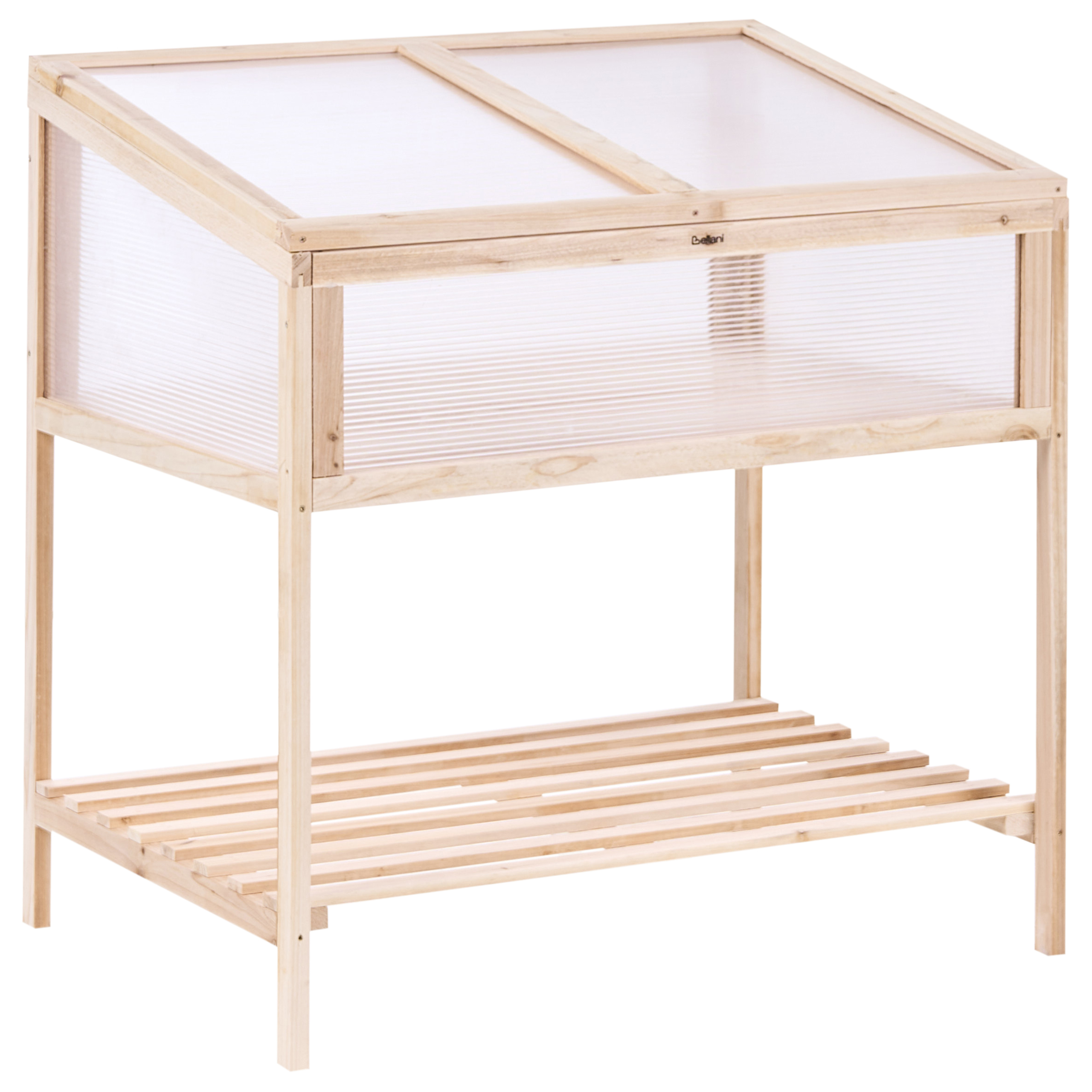 Växthus för balkong ARANOVA 80 cm 58 cm Granträ Ljusbrun
