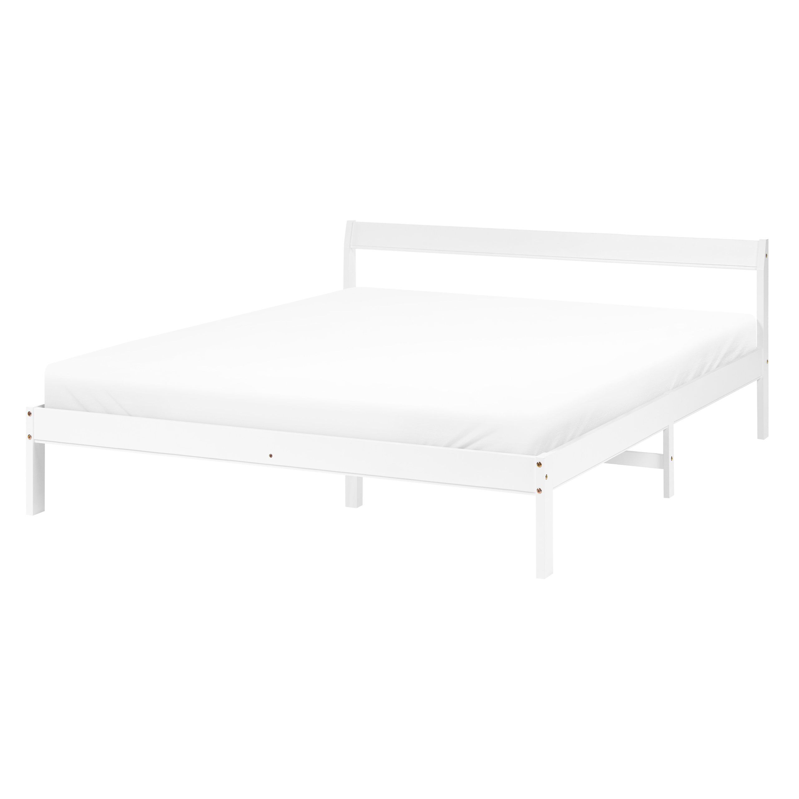 Säng med lamellram Furu MADONE 140 x 200 cm Vit