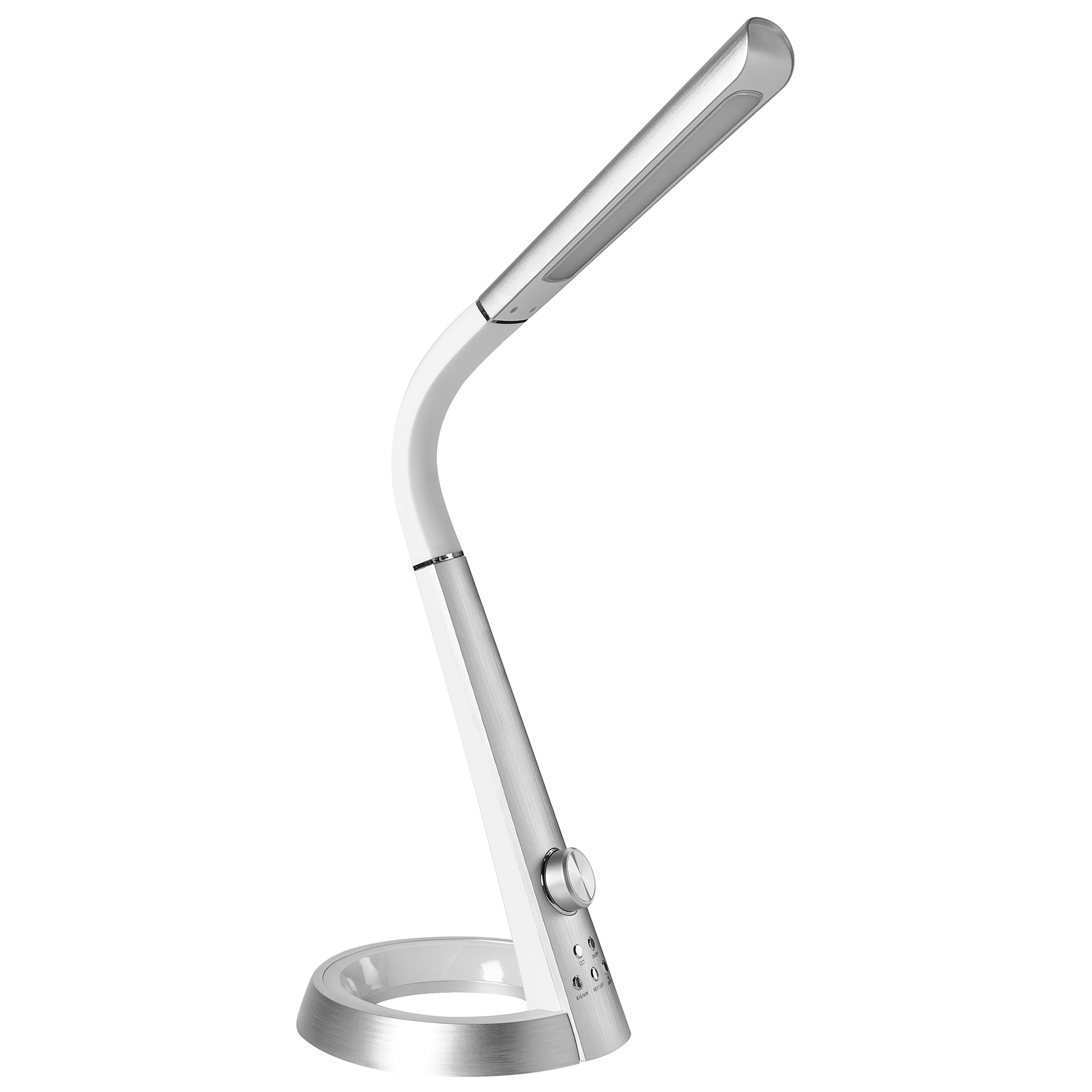 LED-skrivbordslampa CANOPUS med USB-port Silver