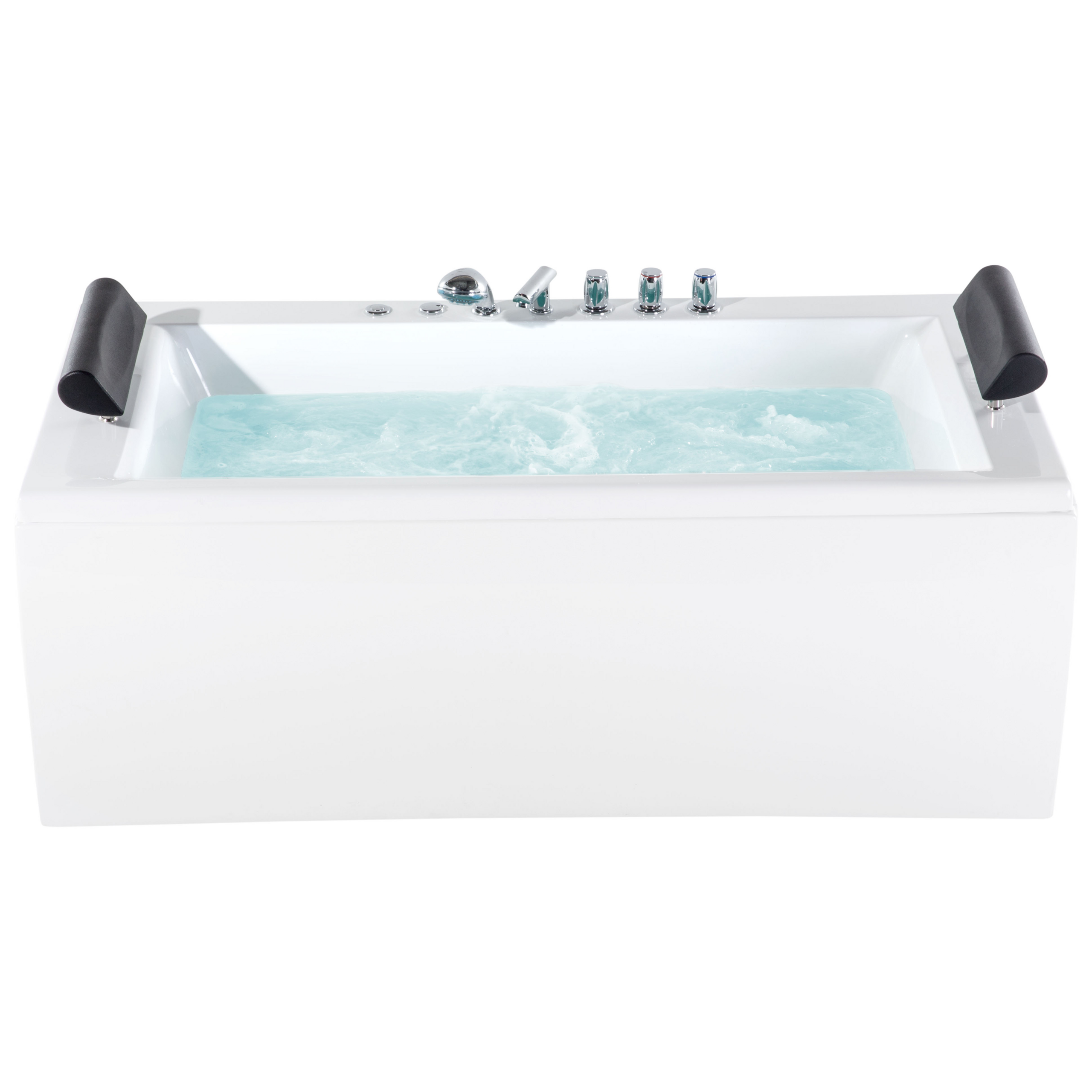 Hörnbubbelbadkar med LED MONTEGO 1720 x 830 mm Vit