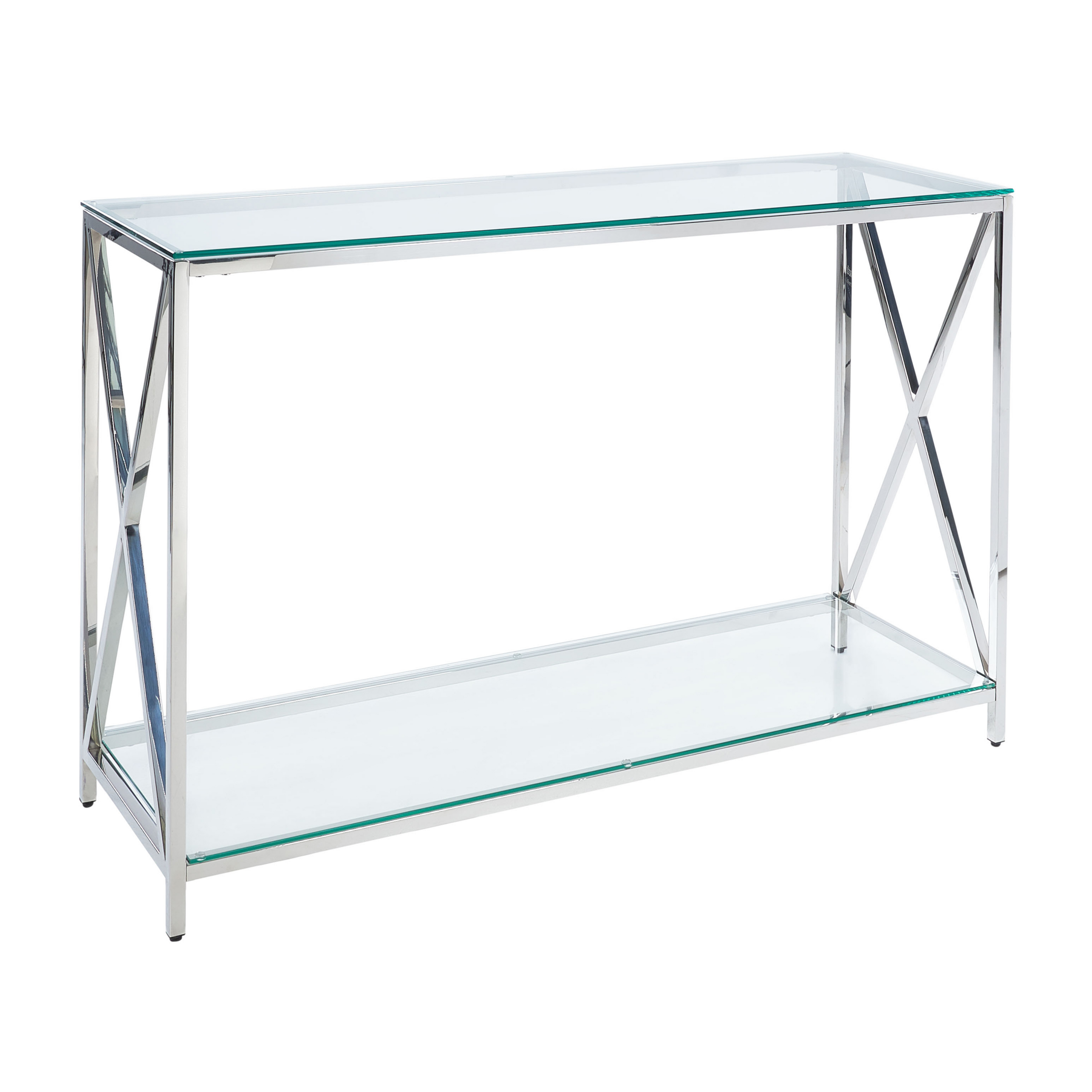 Konsolbord AUDET Härdat glas Silver