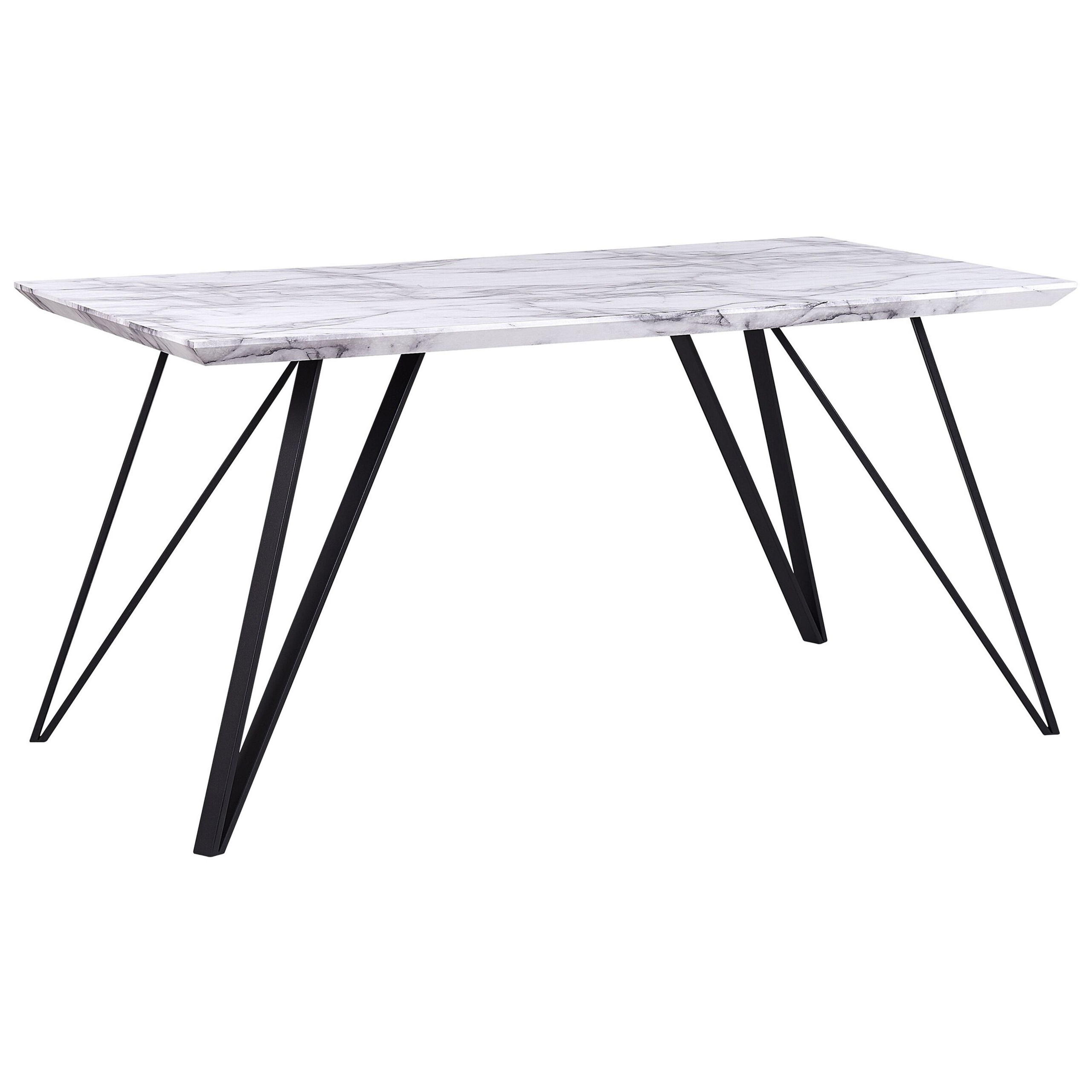 Matbord MOLDEN Marmor/ Svart 150 cm 80 cm