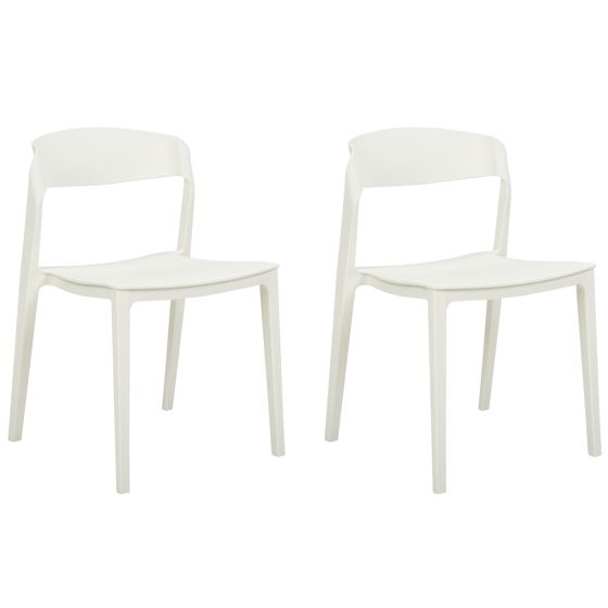 Set med 2 matstolar SOMERS Vit