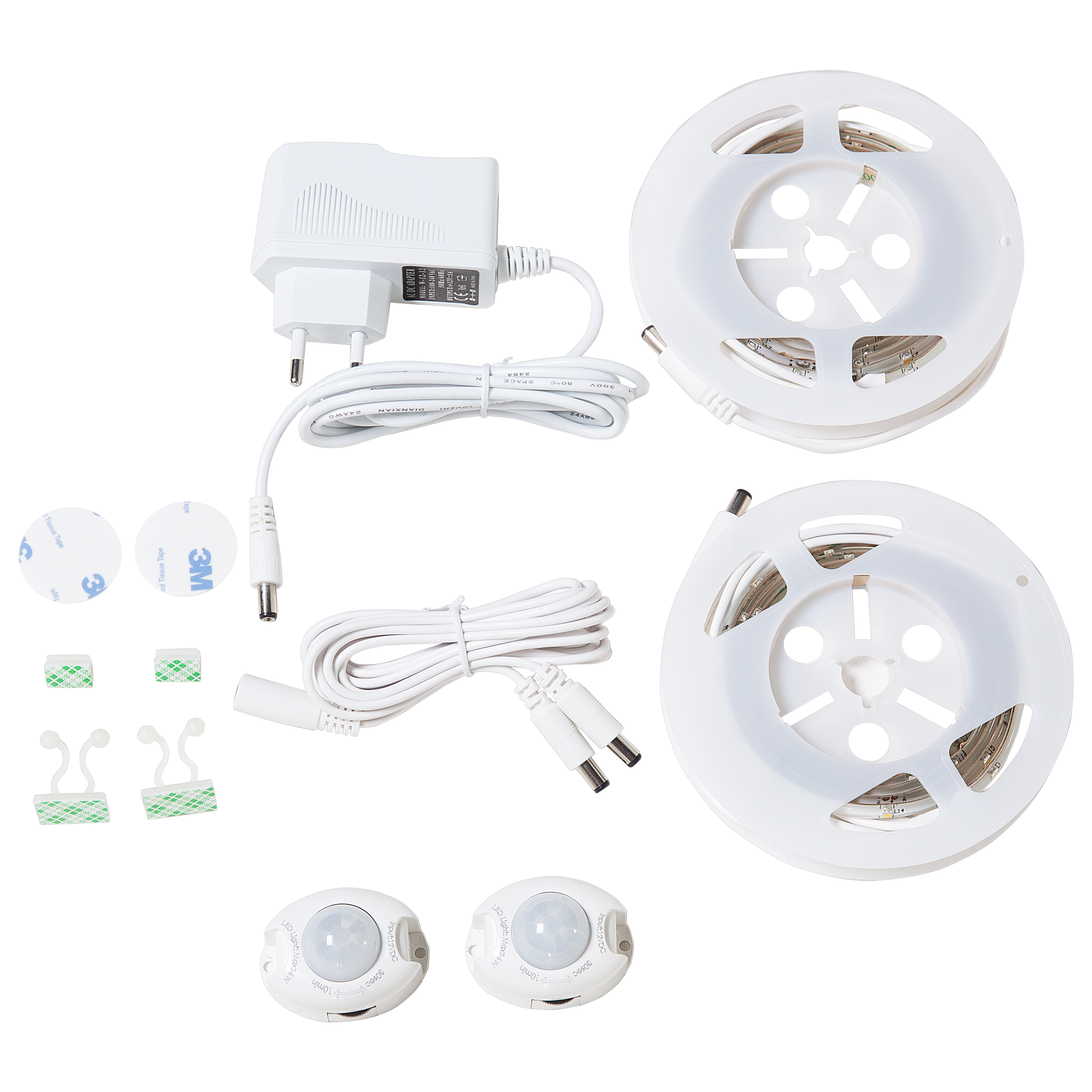 LED-tejp ATRATO 240 cm med rörelsesensor Vit