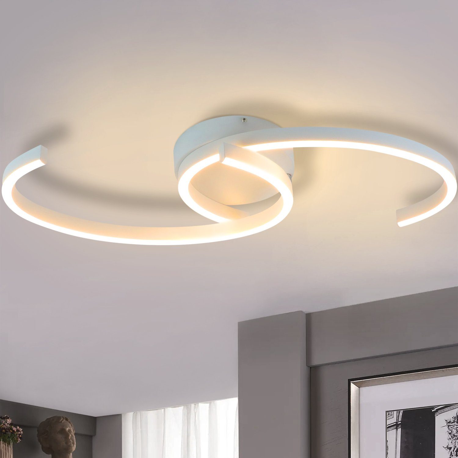 NETTLIFE LED - taklampa, vardagsrum, lampa, 60 cm, 3000K, varmvit, design - lampa kök