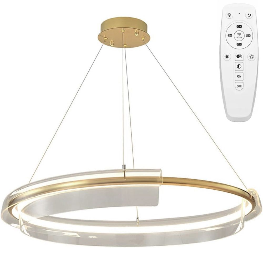 TOOLIGHT hängande taklampa LED APP1672-CP Borstat guld 58x58x10cm
