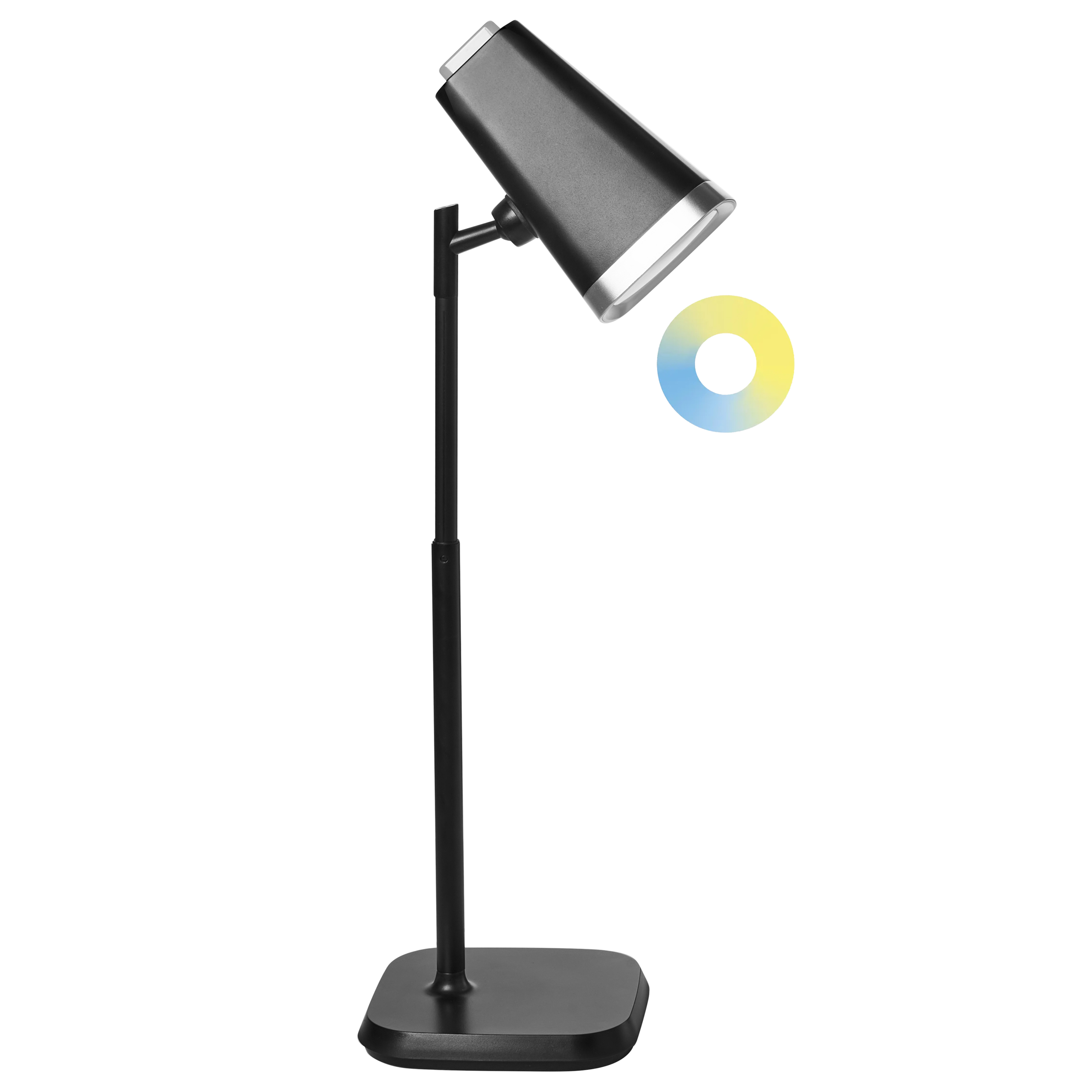 Trådlös LED-bordslampa MUSCA med dimmer Svart