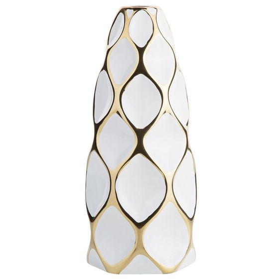 Blomvas AVILA 36 cm Stengods Vit