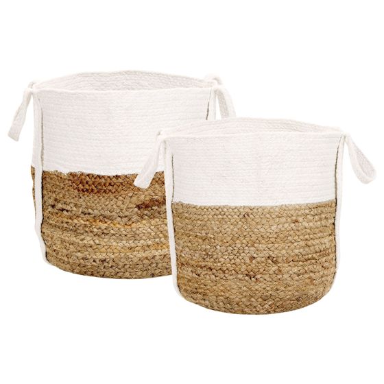 Set med 2 korgar BELLPAT Jute Naturlig