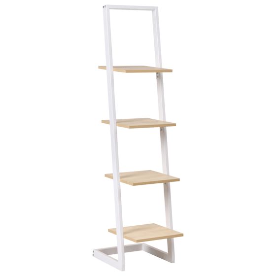 Hyllsystem med 4 hyllplan JOPLIN 143 cm Vit