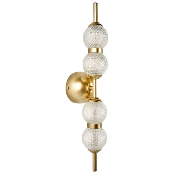 LED-vägglampa ARAS Glas Guld