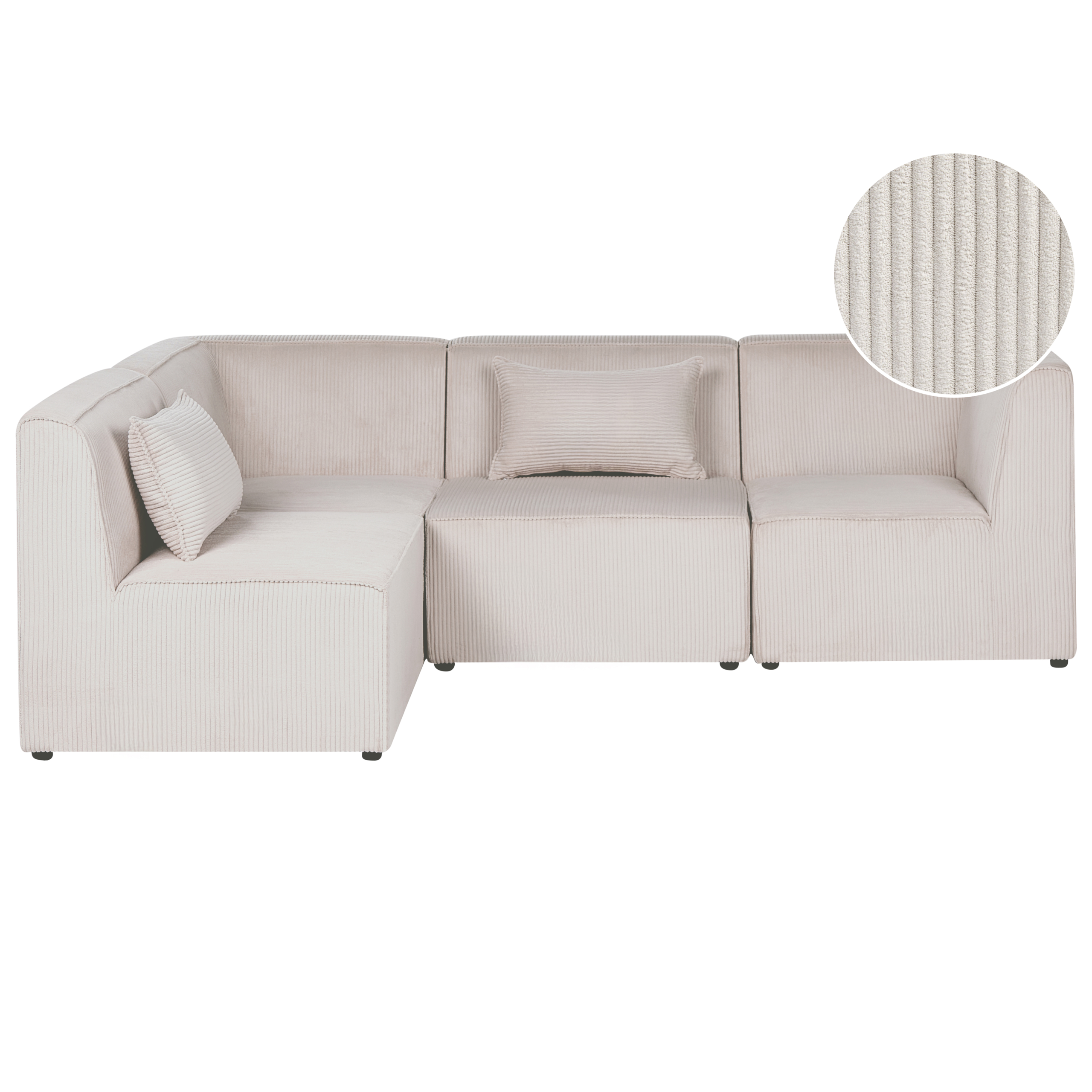 Modulär hörnsoffa 4-sits LEMVIG Manchester Beige Högervänd