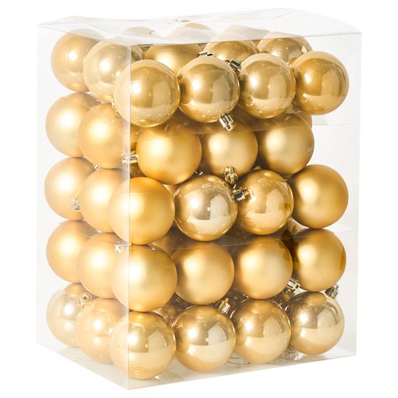 Set med 60 julgranskulor FEGEN Guld