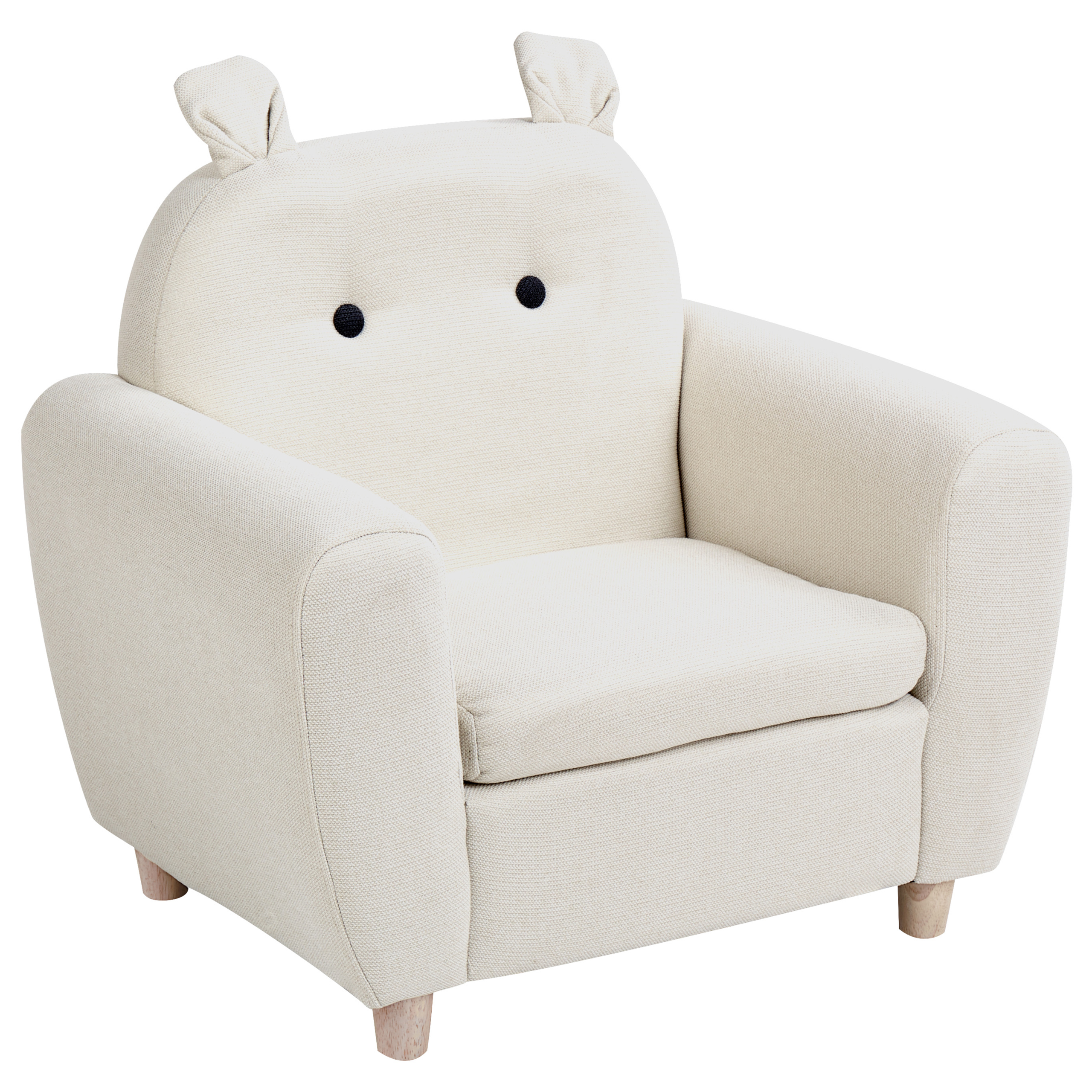 Barnfåtölj Flodhäst MARIBO Beige
