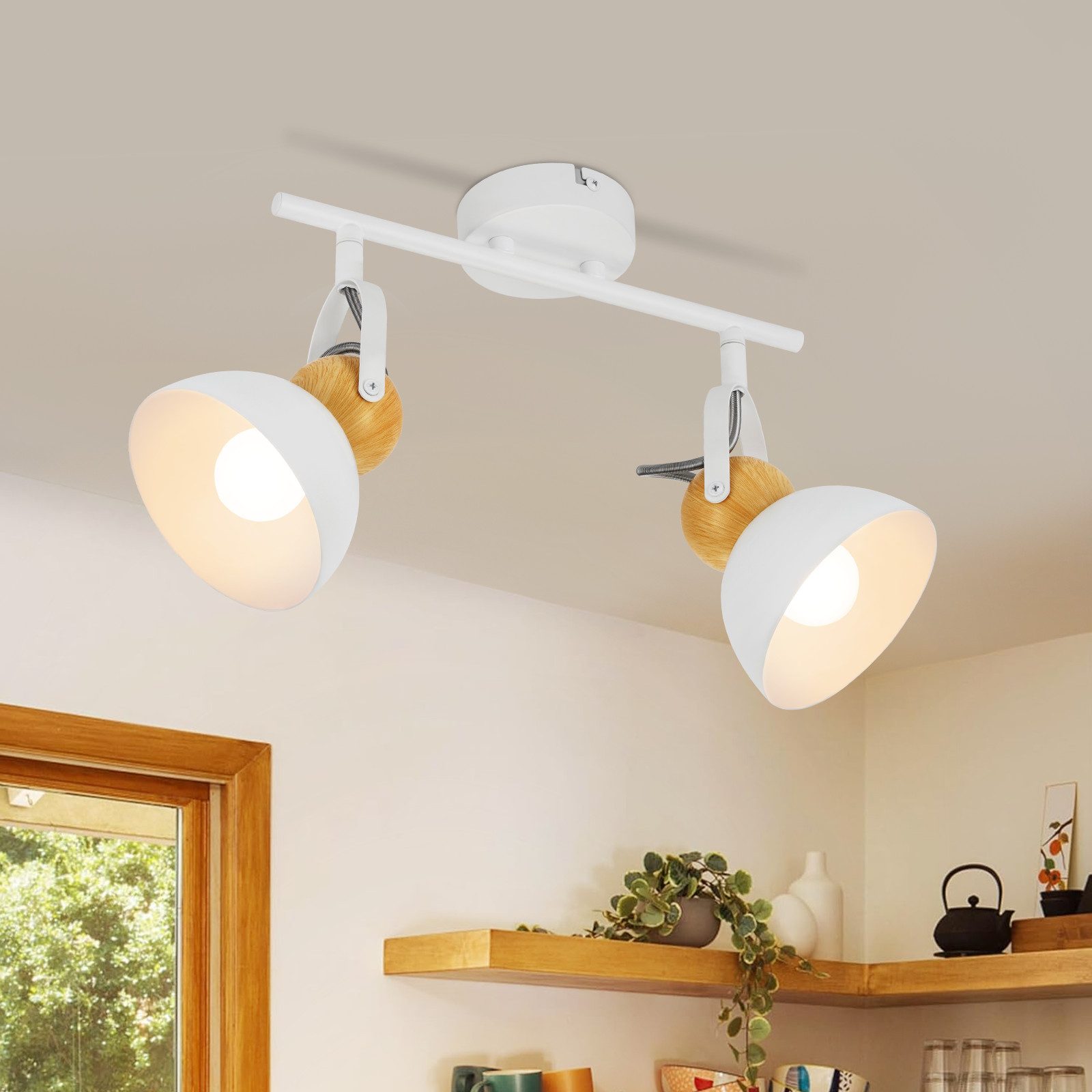 NETTLIFE Vintage svart takspotlight E27 350° justerbar retro industriell metall halllampa justerbar