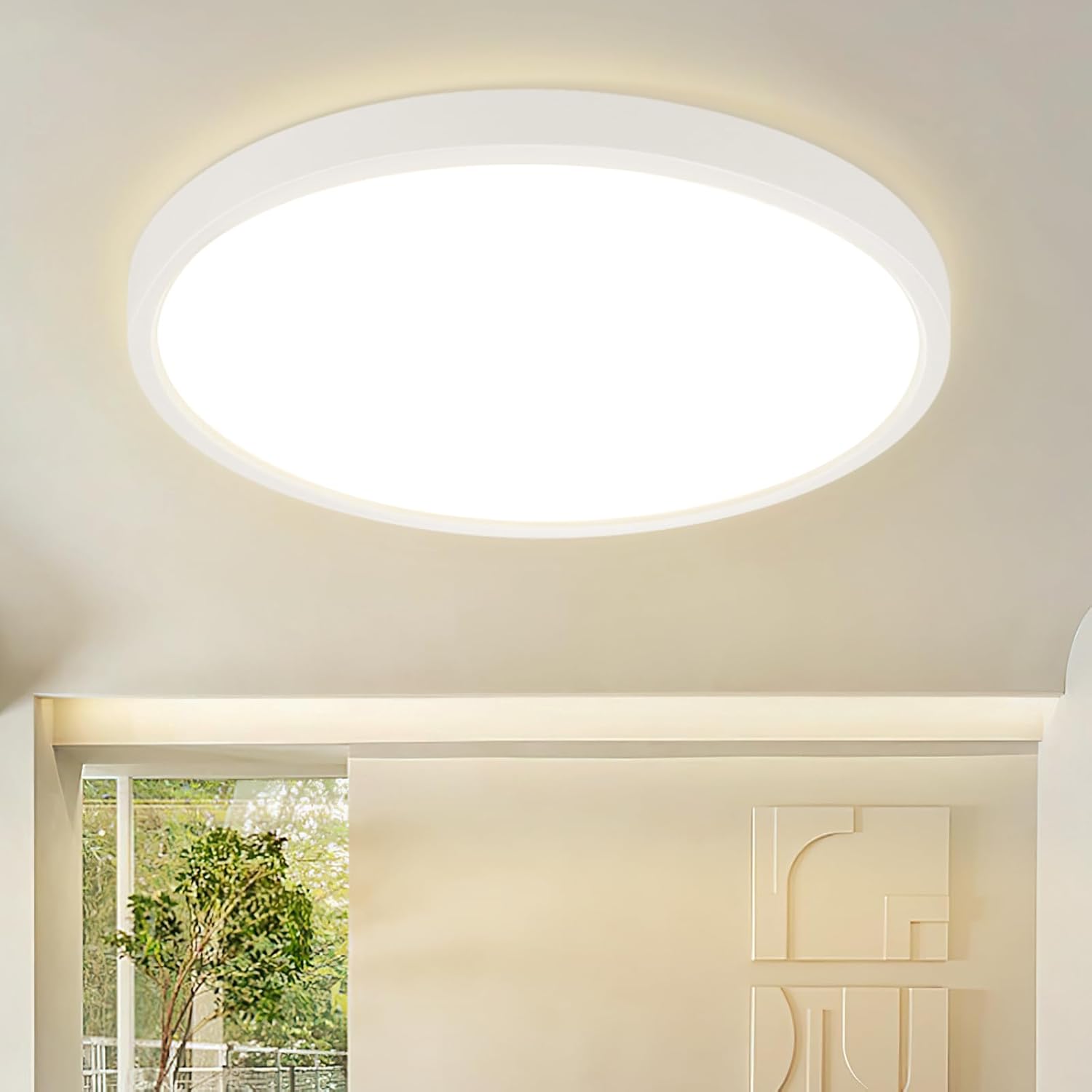 NETTLIFE LED - taklampa Badrumstaklampa, Ø30cm, Sovrumslampa, RundVit, 24W, Halllampa, 3000K