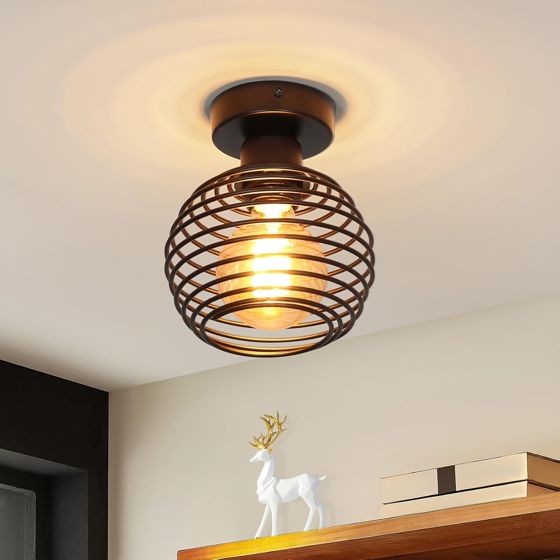 NETTLIFE LED-taklampa, svart metall
