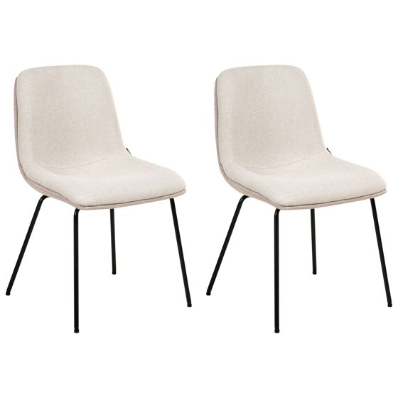 Set med 2 matstolar LORIDA Beige
