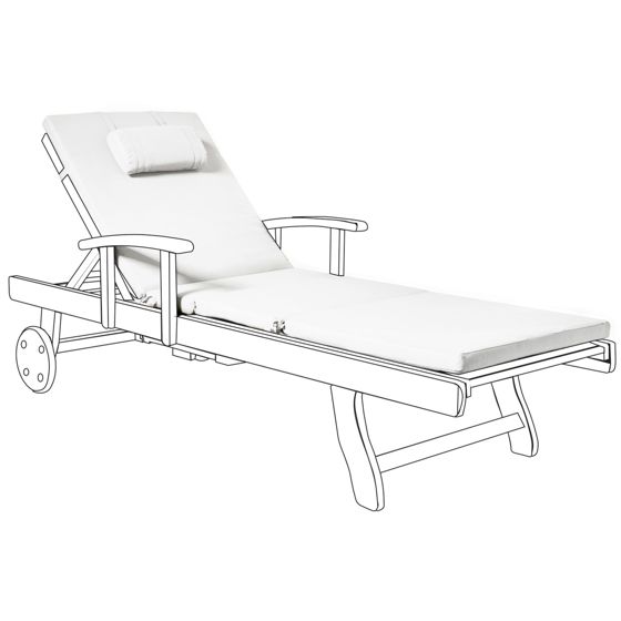 Dyna för solstol TOSCANA/JAVA/AMANTEA PREMIUM 189 x 58 cm Off-White
