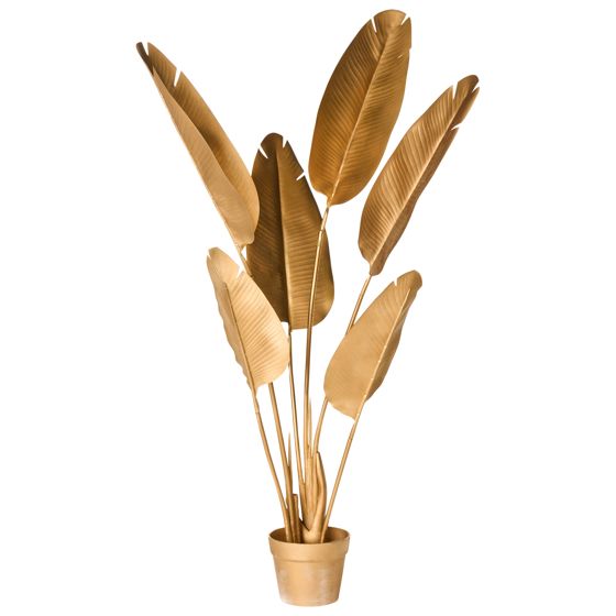 Konstgjord växt BANANA TREE 123 cm Guld