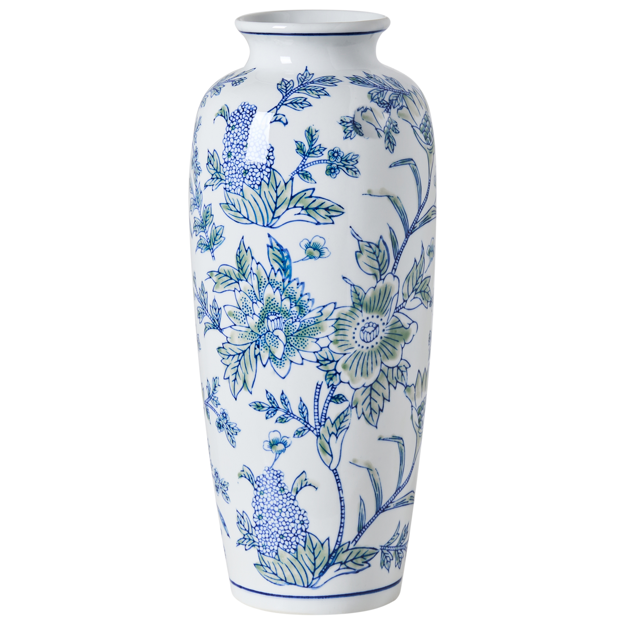 Blomvas GUADIX 35 cm Porslin Vit/ Blå