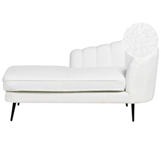 Högervänd schäslong ALLIER Bouclé Off-White