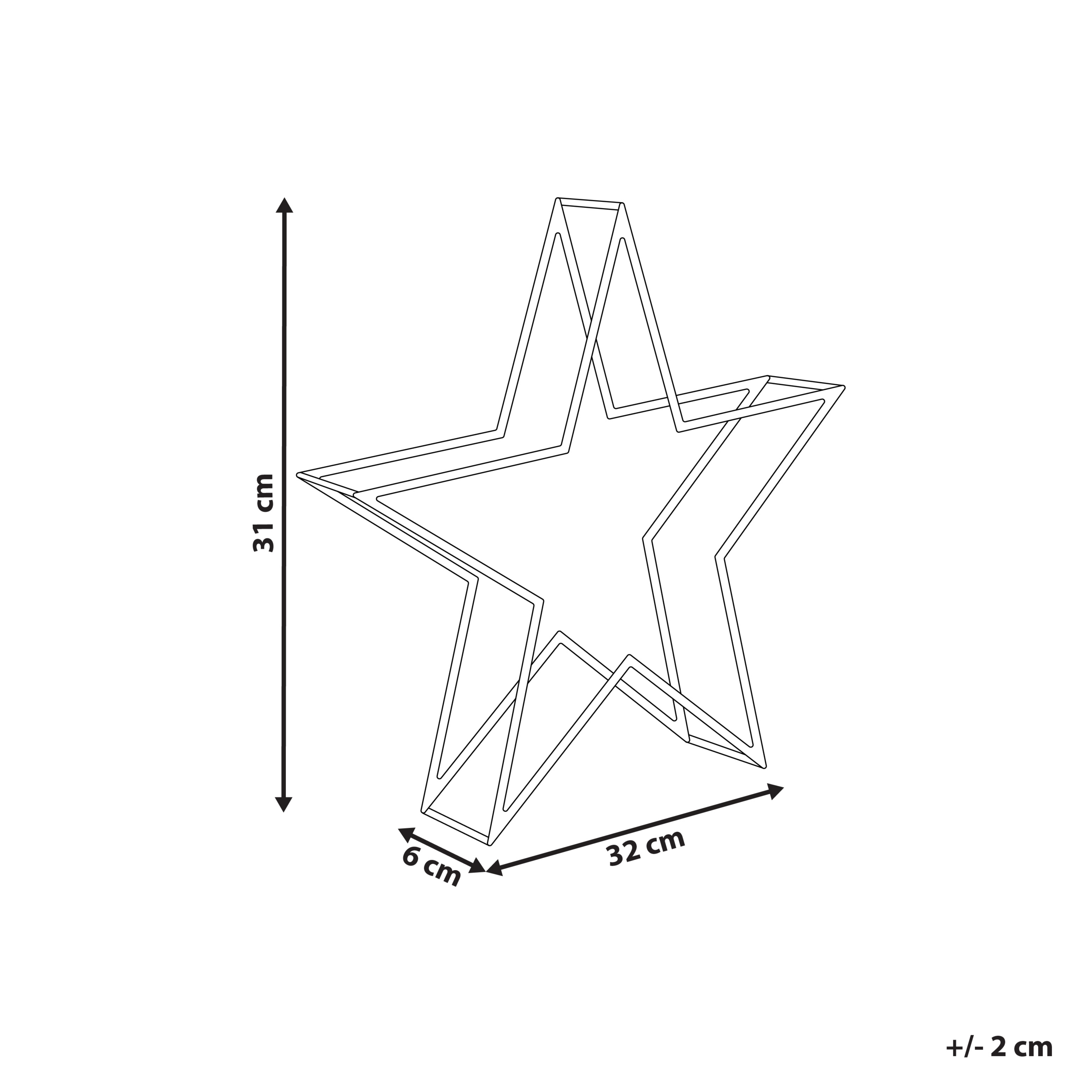 Utomhusdekoration LED SIMO 31 cm Stjärna Vit